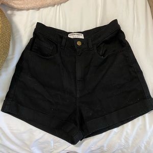 American Apparel high waisted black shorts